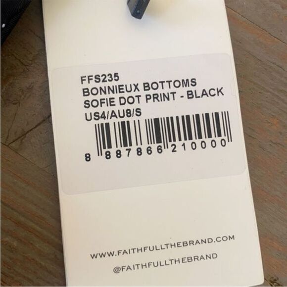 Faithfully The Brand Bonnieux Sofia Swimsuit Bottoms Black Dot US 4/AUS 8 NWT - Picture 9 of 11